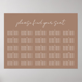 Minimaal script, Seating Chart Poster