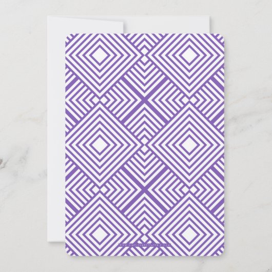 MINIMAAL SCRIPT simpel modern Bat Mitzvah paars in Kaart (Achterkant)