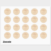 Minimaal script Simpele Bruiloft feest terracotta Ronde Sticker (Vel)