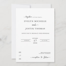 Minimaal script trouwkaart kaart