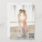 Minimaal script trouwkaart kaart (Achterkant)