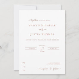 Minimaal script trouwkaart kaart