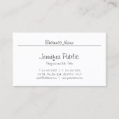 Minimaal script van Freehand, modern Visitekaartje (Voorkant)