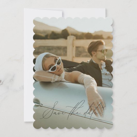 Minimaal script Volledige foto Bewaar de datum Kaart (Voorkant)