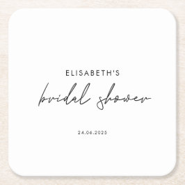 Minimaal script Vrijgezellenfeest Uitnodigen Kartonnen Onderzetters