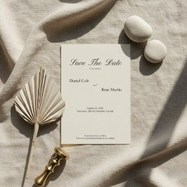 Minimaal script zachte eenvoudige trouw  save the date