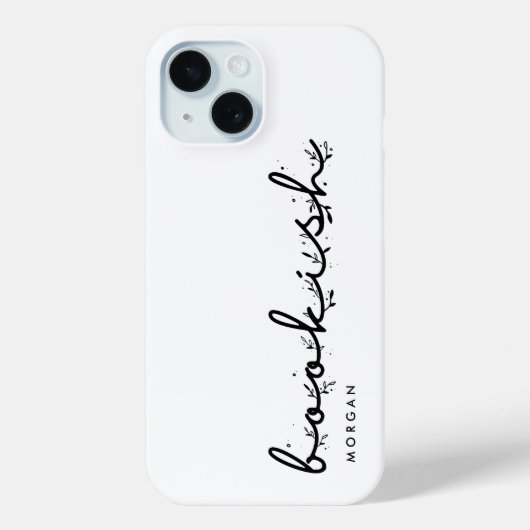Minimaal script zwart-wit boekminnend Case-Mate iPhone case (Achterkant)