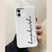 Minimaal script zwart-wit boekminnend Case-Mate iPhone case