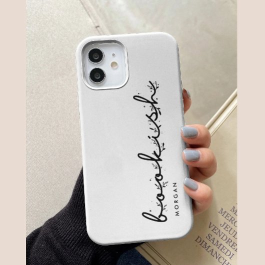 Minimaal script zwart-wit boekminnend  Case-Mate iPhone case