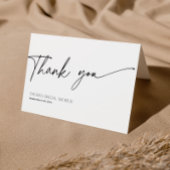 Minimaal Script Zwart Wit Bruidsfeest Bedankt