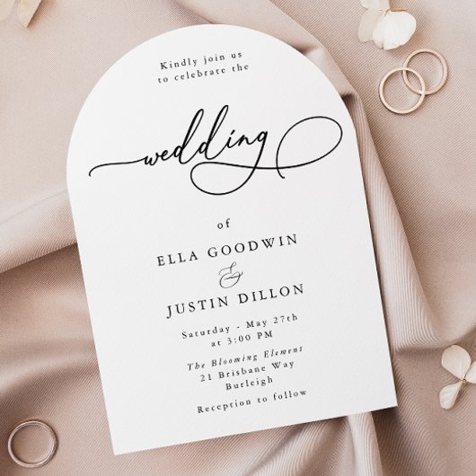 Minimaal script zwart-wit huwelijk kaart