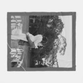 Minimaal script zwart-wit koppel foto  fleece deken (Voorkant (Horizontaal))
