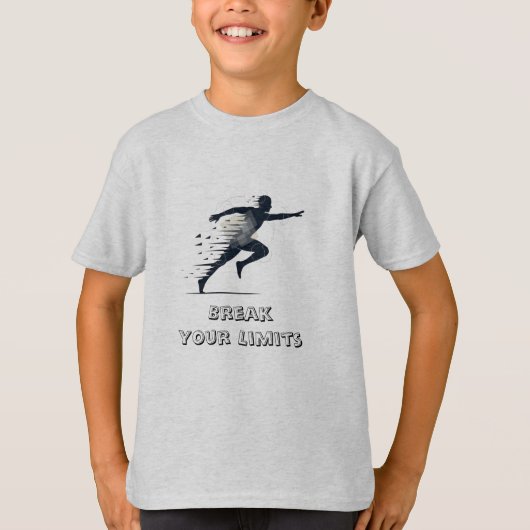Minimaal Silhouette Motion T-shirt – Modern grafis (Voorkant)