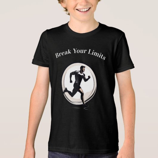 Minimaal Silhouette Motion T-shirt – Modern Graphi (Voorkant)