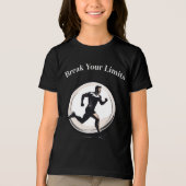 Minimaal Silhouette Motion T-shirt – Modern Graphi (Voorkant)