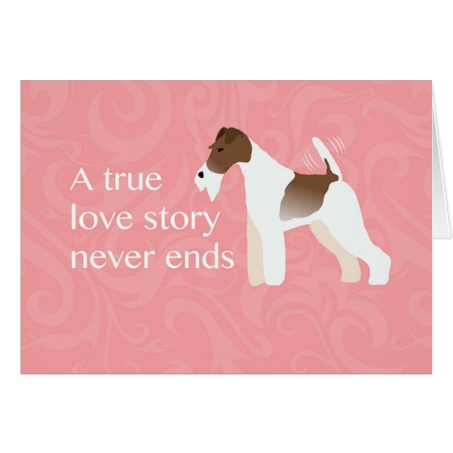 Minimaal Silhouette Wire Fox Terrier-ontwerp (Voorkant Horizontaal)