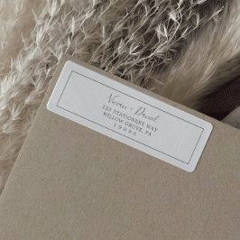 Minimaal Silver Return-adreslabel Etiket