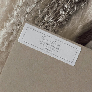 Minimaal Silver Return-adreslabel Etiket