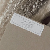 Minimaal Silver Return-adreslabel Etiket