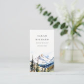 Minimaal Ski Mountain Telluride Colorado Waterverf Visitekaartje (Staand voorkant)