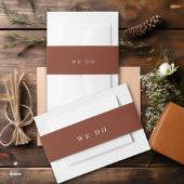 Minimaal SMS bericht We doen invitatie buikband Uitnodigingen Wikkel