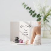 Minimaal Spa Feest Wellness Design Briefkaart (Staand voorkant)