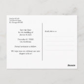 Minimaal sparen de Datum Elegant Calligrafie Briefkaart (Achterkant)