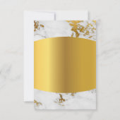 Minimaal sparen de datum Marble White Grey Gold Save The Date (Achterkant)