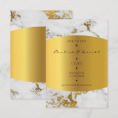 Minimaal sparen de datum Marble White Grey Gold Save The Date (Voorkant / Achterkant)