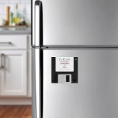 Minimaal sparen de datum retro grappige bruiloft magnetische uitnodiging