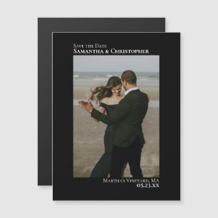 Minimaal sparen de Datum Verticale Foto Zwarte Mag