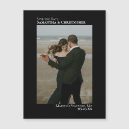 Minimaal sparen de Datum Verticale Foto Zwarte Mag