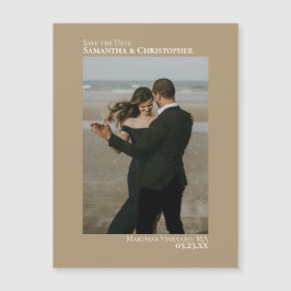 Minimaal sparen de Verticale Foto Tan Magnet van d