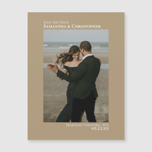 Minimaal sparen de Verticale Foto Tan Magnet van d (Voorkant)