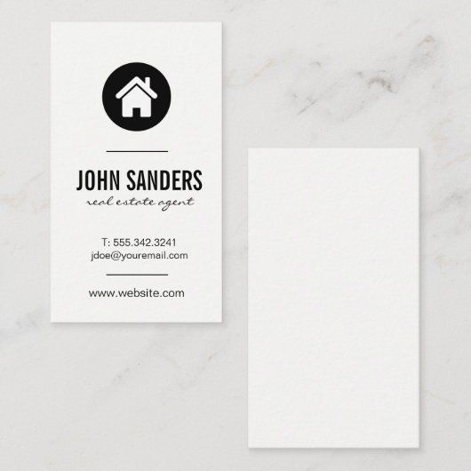 Minimaal startpictogram visitekaartje (Voorkant / Achterkant)