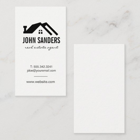 Minimaal startpictogram visitekaartje (Voorkant / Achterkant)