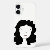 Minimaal stijlportret Case-Mate iPhone case (Achterkant)