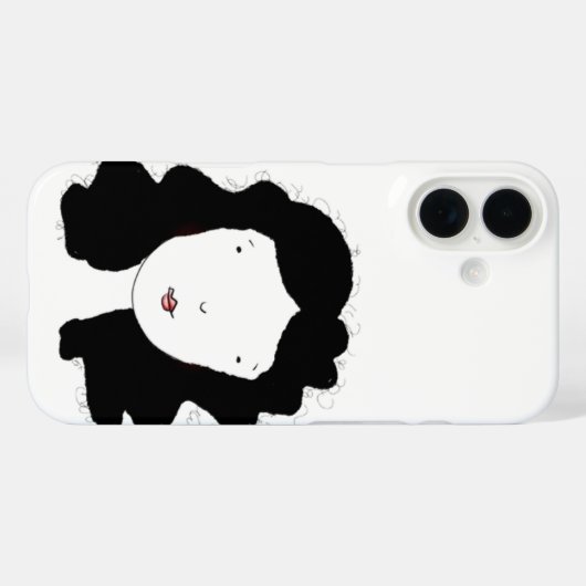 Minimaal stijlportret Case-Mate iPhone case (Achterkant (horizontaal))