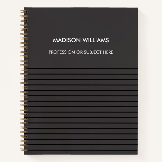 Minimaal stijlvol, modern Notitieboek (Voorkant)