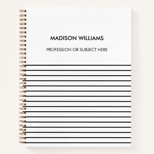 Minimaal stijlvol, modern Notitieboek (Voorkant)