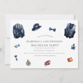 Minimaal stijlvol modern vrijgezellenfeest kaart (Voorkant)