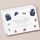 Minimaal stijlvol modern vrijgezellenfeest kaart