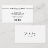 Minimaal stijlvol Visitekaartje ontwerp (Voorkant / Achterkant)