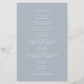 Minimaal Stof Blauw Trouwprogramma met Monogram (Achterkant)