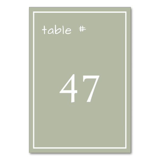 Minimaal stoffig groen Casual handschrift Kaart (Achterkant)
