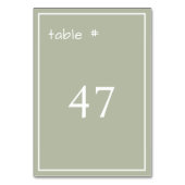 Minimaal stoffig groen Casual handschrift Kaart (Voorkant)