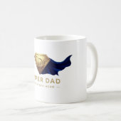 Minimaal Superheld Vaderdag Design Koffiemok (Voorkant rechts)