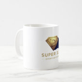 Minimaal Superheld Vaderdag Design Koffiemok (Voorkant links)