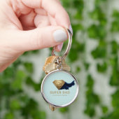 Minimaal Superheld Vaderdag Design Sleutelhanger (Hand)