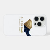 Minimaal Superhero Vaderdag Design iPhone Hoesje (Achterkant horizontaal)